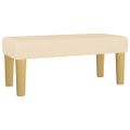 vidaXL Posteľný rám boxspring s matracom krémový 90x190 cm látka