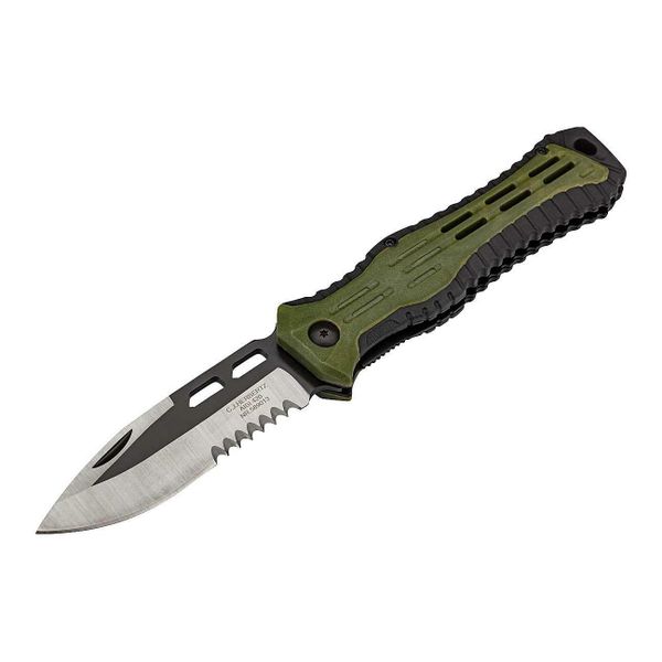 Herbertz 589013 vreckový outdoorový nôž 9,8cm, plast, čierno-zelená
