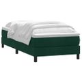 vidaXL Posteľný rám boxsping s matracom tmavozelený 100x210 cm zamat