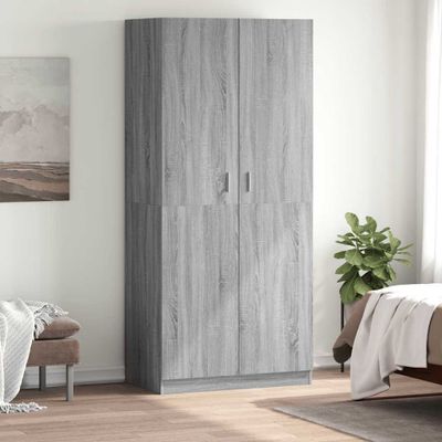 vidaXL Šatník sivý dub sonoma 90x52x200 cm spracované drevo