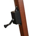 vidaXL Závesný záhradný slnečník+ tyč, azúrový 3,5x2,9m, jedľový masív