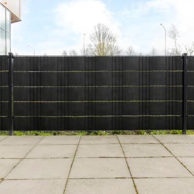 vidaXL Balkónové zásteny 10 ks čierne 255x19 cm polyratan