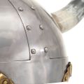 vidaXL Fantasy vikingská prilba pre LARP strieborná oceľová