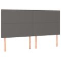vidaXL Boxspring posteľ s matracom a LED sivá 160x200 cm umelá koža