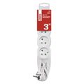 Predlžovací kábel EMOS P0413R / 3 m / 4 zásuvky / biely / PVC / 1,5 mm2