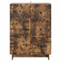 vidaXL Servírovacia skriňa so zásuvkou Dymový dub 66 x 34,5 x 90 cm