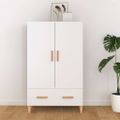 vidaXL Vysoká skrinka biela 70x31x115 cm spracované drevo