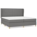 vidaXL Boxspring posteľ s matracom tmavosivá 200x200 cm látka