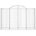 vidaXL Oblúkové gabionové koše 5 ks 200x50x120/140 cm pozink. železo