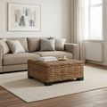 vidaXL Konferenčný stolík GENDT Prírodný ratan Prírodná