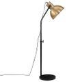 vidaXL Podlahová lampa 25 W starožitná mosadzná 30x30x90-150 cm E27