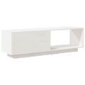 vidaXL TV skrinka biela 110x30x33,5 cm borovicový masív
