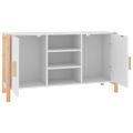 vidaXL Komoda biela 107x38x60 cm spracované drevo