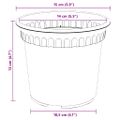 vidaXL Kulatý kvetináč 6 ks Čierna Ø 15 x 12 cm Plast