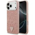 Puzdro Guess Glitter Triangle Logo MagSafe pre iPhone 17 Pro Max ružové