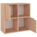 vidaXL Knižnica dub sonoma 60x27,5x59,5 cm drevotrieska