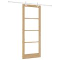 vidaXL Posuvné dvere 83 x 211 cm Masívne borovicové drevo a sklo