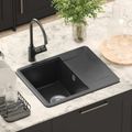 vidaXL Drez 80% Kvárc a 20% Živica 560 x 460 mm Čierna