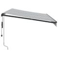 vidaXL Automaticky zaťahovacia markíza LED antracit a biela 350x250 cm