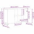 vidaXL Servírovacia skriňa FLORIN 88,5 x 30,5 x 55,5 cm Betónová šedá