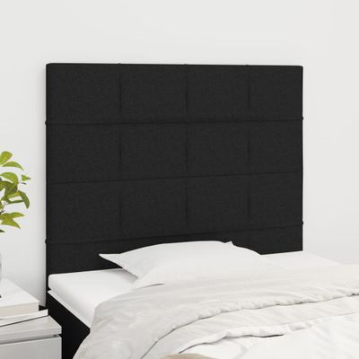 vidaXL Čelo postele čierne 80x5x118/128 cm látkové