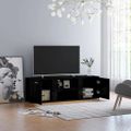 vidaXL TV skrinka, lesklá čierna 120x34x37 cm, drevotrieska