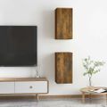 vidaXL TV skrinky 2 ks dymový dub 30,5x30x60 cm spracované drevo