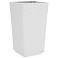 vidaXL Záhradné kvetináče 2 ks, biele 32,5x32,5x57 cm, PP