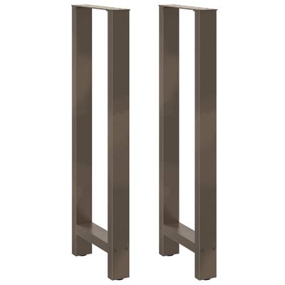 vidaXL Nohy barového stola, prírodná oceľ, 2 ks, 50 x (110-111) cm, oceľ