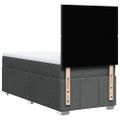 vidaXL Posteľný rám boxsping s matracom tmavosivý 80x200 cm látka