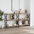 vidaXL Konzolový stolík dub sonoma 200x28x80,5 cm kompozitné drevo