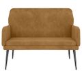 vidaXL Lavička hnedá 108x79x79 cm zamat