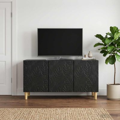 vidaXL TV skrinka 99 x 34,5 x 50 cm Čierna Kompozitné drevo
