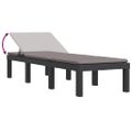 vidaXL Lehátko na opaľovanie s vankúšikmi antracitové PP