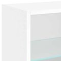 vidaXL 8-dielne TV nástenné skrinky s LED biele kompozitné drevo