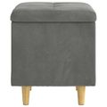 vidaXL Ottoman s Úložným Priestorom Tmavo šedá 40 x 40 x 45 cm Zamat