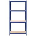 vidaXL Skladovacie regály 2 ks, modré 80x40x160 cm, oceľ a MDF