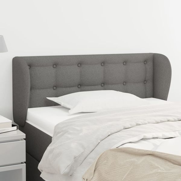 vidaXL Čelo postele so záhybmi tmavosivé 83x23x78/88 cm látka