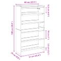 vidaXL Regál na topánky dub artisan 60x25x100 cm kompozitné drevo
