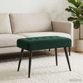 vidaXL Lavica s gombíkovým prešívaním Tmavozelená 60 x 40 x 45 cm