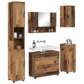 vidaXL Sada kúpeľňového nábytku 5 ks Staré drevo 35 x 30 x 192 cm