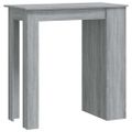 vidaXL Barový stôl+regál, sivá sonoma 102x50x103,5cm kompozitné drevo