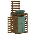 vidaXL Úložný box pre odpadkový kôš medovohnedý 84x90x128,5cm borovica