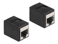 Sieťový prepojovací kábel - RJ-45 (F) do RJ-45 (F) - STP - CAT 6a - čierna