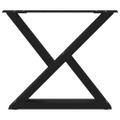 vidaXL Nohy konferenčného stolíka 2 ks čierne 60 x (42-43,3) cm oceľové