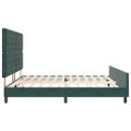 vidaXL Posteľ s pružinovým rámom Tmavozelená 200 x 200 cm Zamat