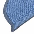 vidaXL Kobercové nášľapy na schody 15 ks modré 56x17x3 cm