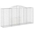 vidaXL Oblúkový gabionový kôš 300x50x140/160 cm pozinkované železo