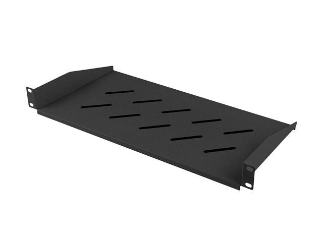 Polica pro 19'' skrine 350/450/600/800/1000mm čierna lanberg (1u/483x220mm nosnosť do 25KG)