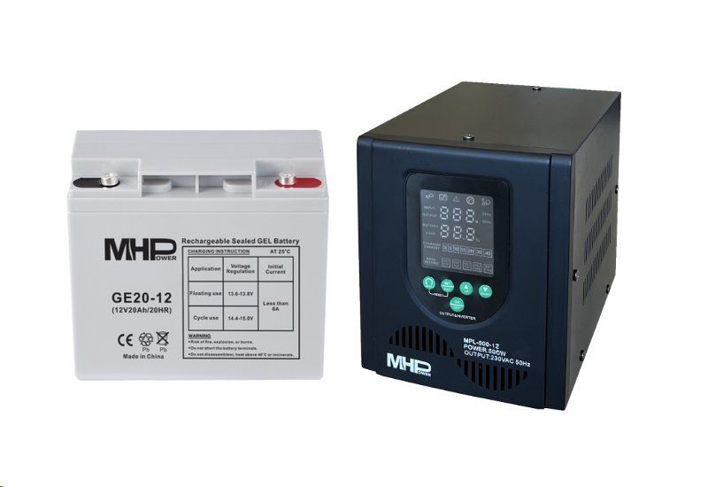 Záložný zdroj MHPower MPL-300-12 UPS 300W 12V čistý sin LiFePO4 + BATERIE